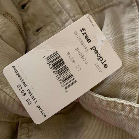 Free People Wide Leg Jeans in Pebble - Picture 5 of 8